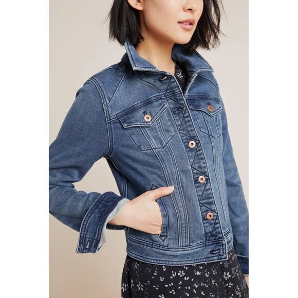 Anthropologie Pilcro Classic Denim Jean Jacket - Picture 1 of 9